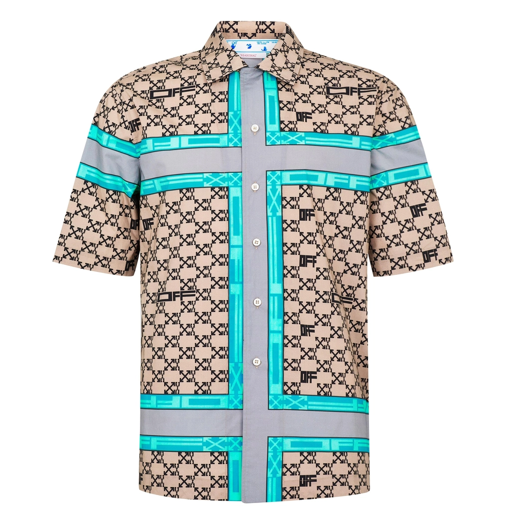 Off White Monogram Stripe Shirt - Camel 6210